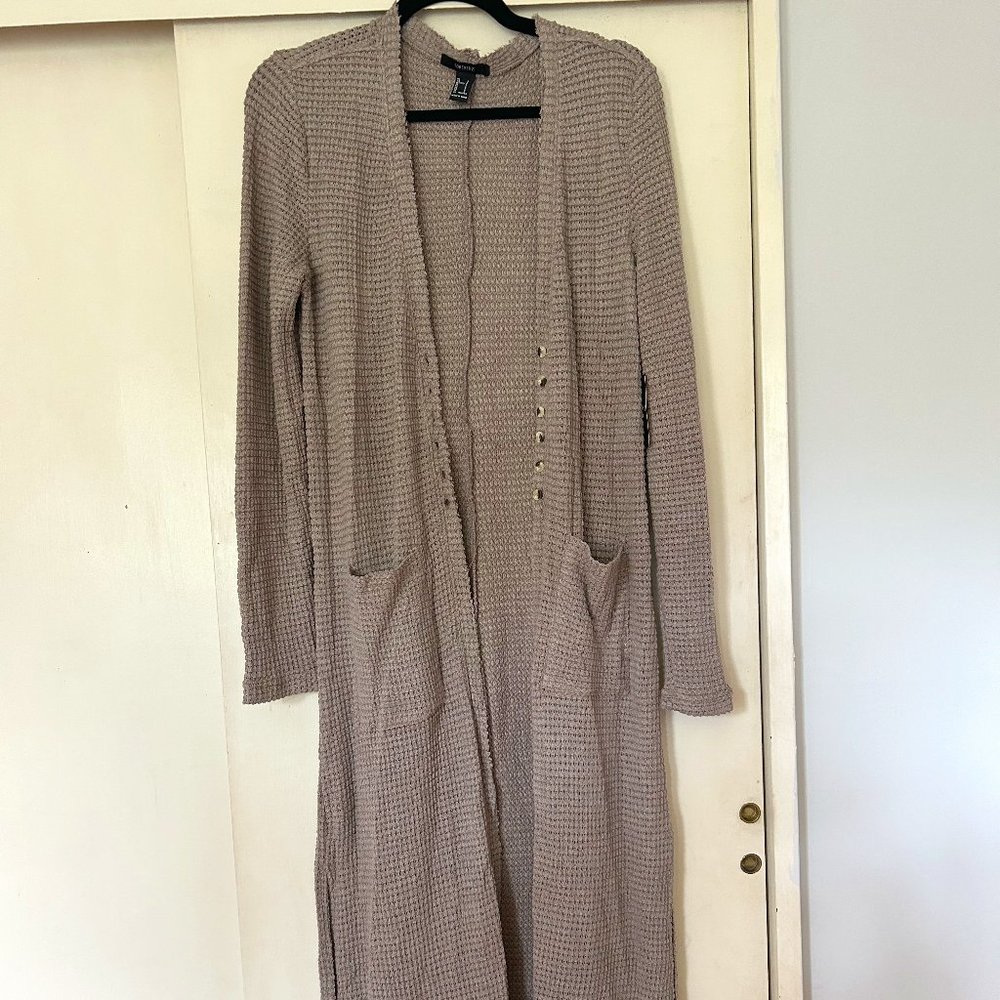 Long knit cardigan